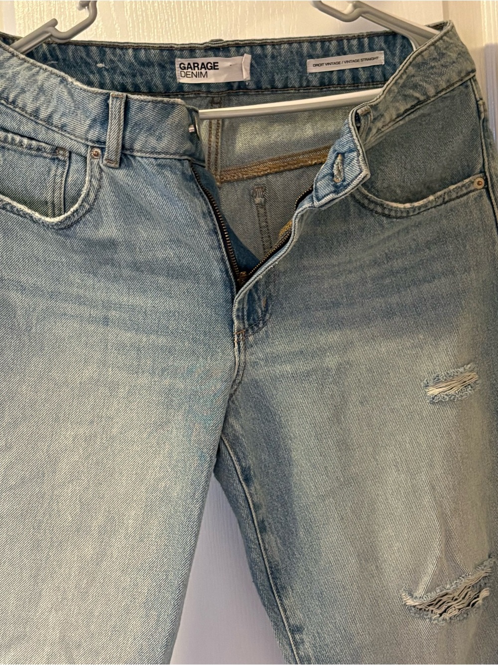 Men’s Light Blue Distressed Jeans